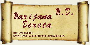 Marijana Dereta vizit kartica